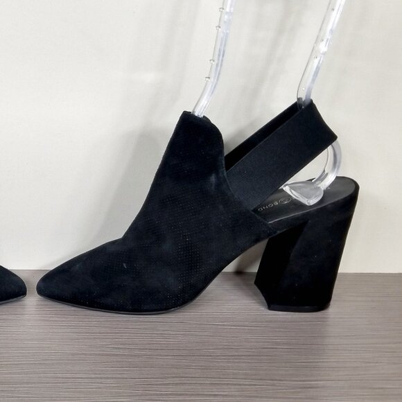 Treasure & Bond Singback Block Heel Booties, Perforated Black Suede, Size 6.5 - Picture 8 of 11